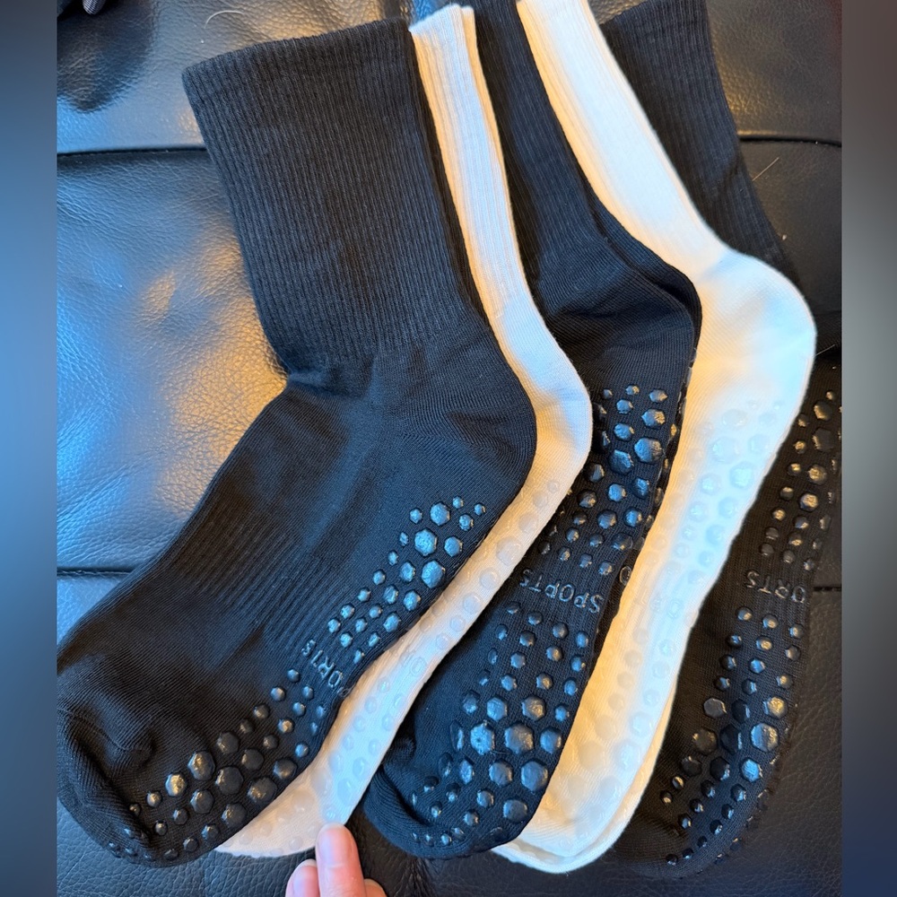 Fitness Grip Yoga Pilates Socks - 5 pack